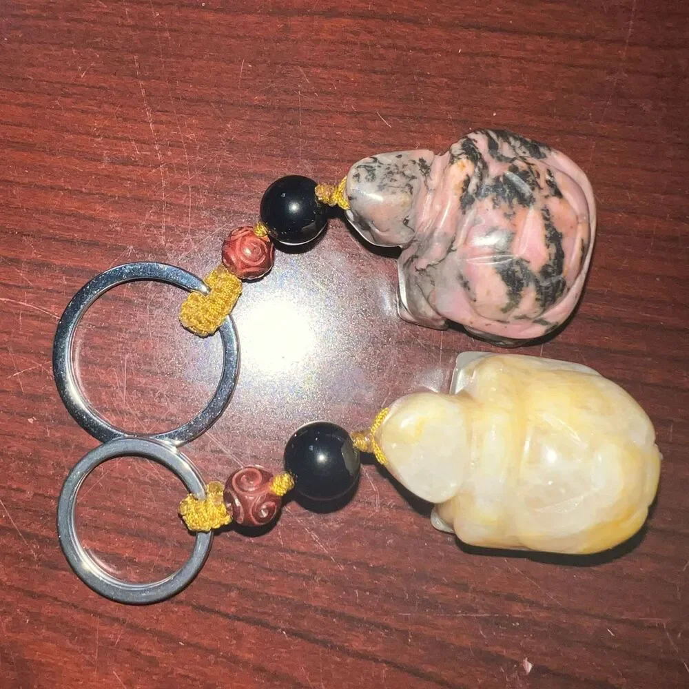 Adorable Carved Turtle Keychain